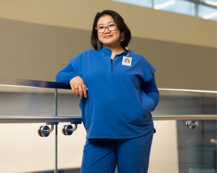 Nurse smiling at camera