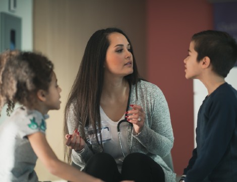 nurse with kid