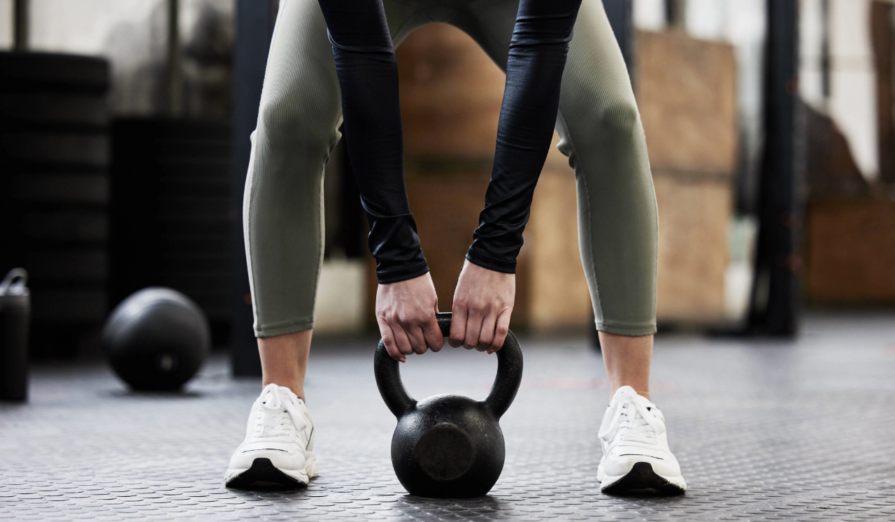 Woman lifting weights