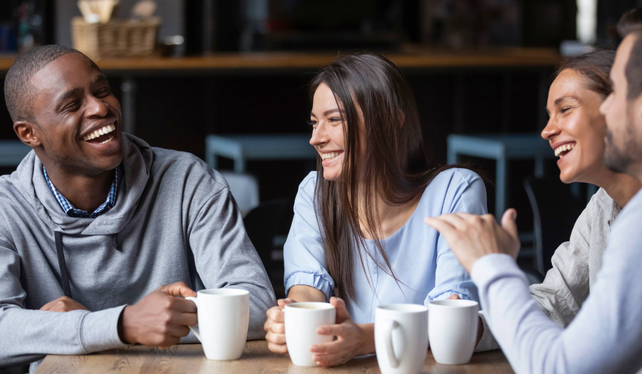 Friends enjoying coffee