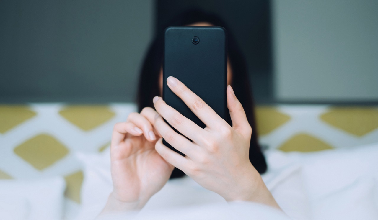 Woman using a mobile phone