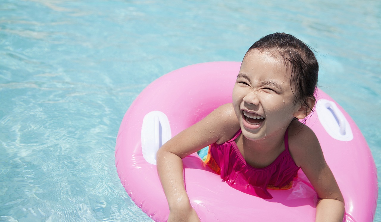 Child swimming