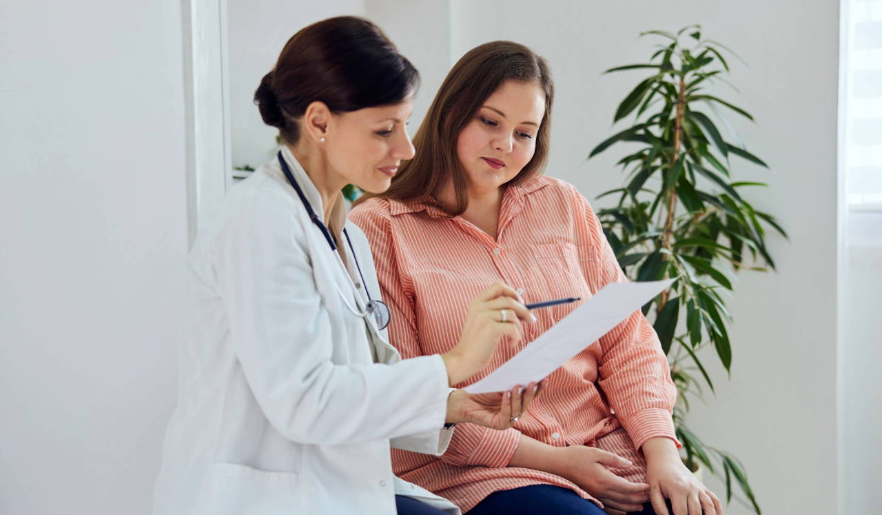 Doctor explaining to patient