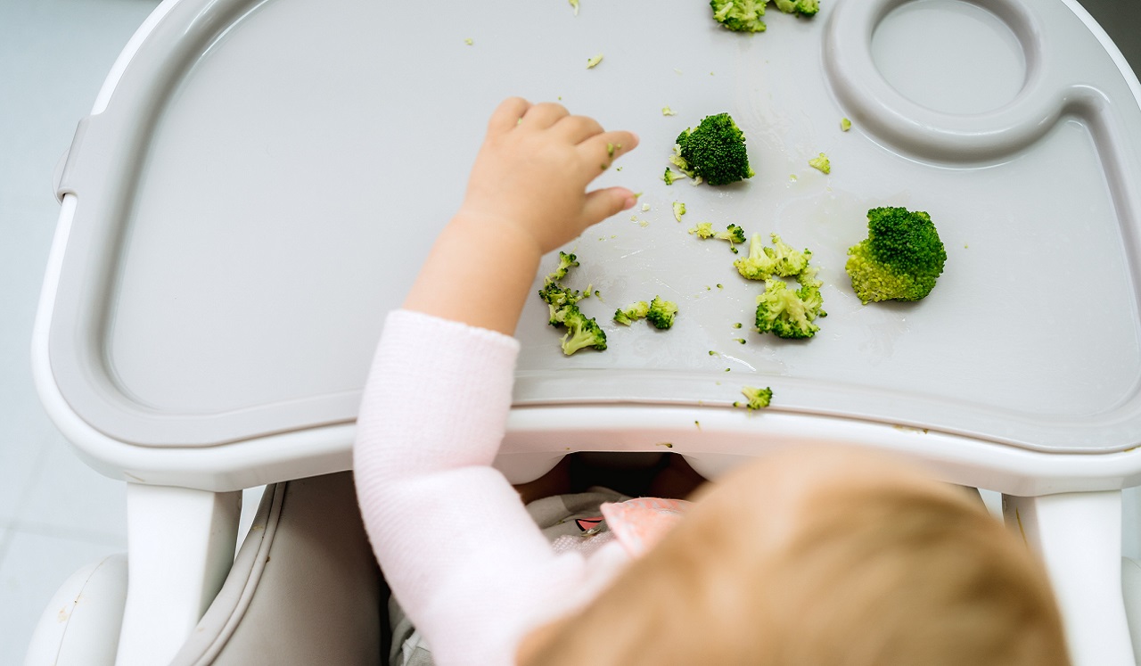 Baby eating food