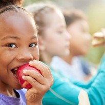 Children eating their lunch