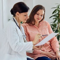 Doctor explaining to patient