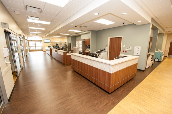 Hallway of a medical building