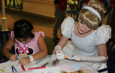 Cinderella colors with pediatric patient