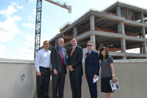 Pete Olson in front of Sugar Land Hospital