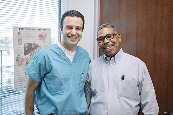 Doctor with patient