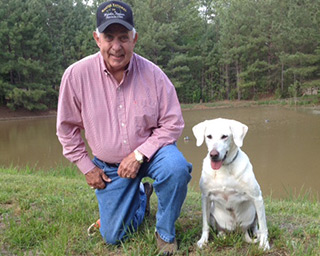 Bill Teague with dog