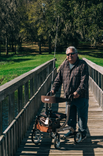 Rueben Menchaca enjoying the outdoors following rehabilitation