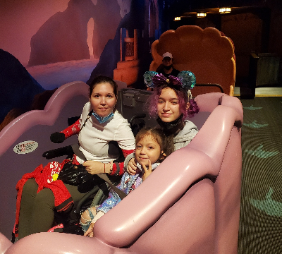 TIRR Memorial Hermann patient, Sandra Mora, enjoys a ride with her family.