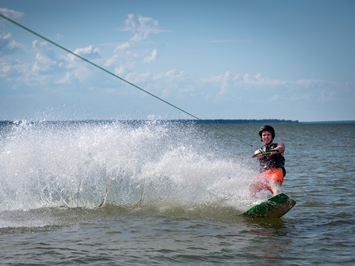 Matthew Craig wakeboarding