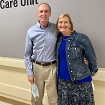 Todd Hansen standing in front of ICU sign