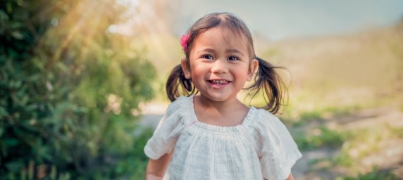 young girl smiling