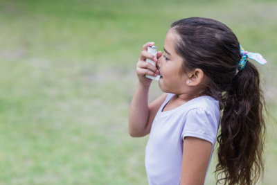 Child using an inhaler