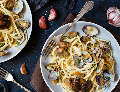 Clams Over Linguini