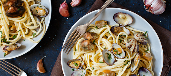 Clams Over Linguini