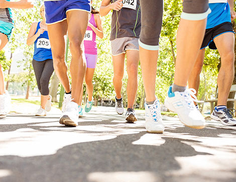 Group of runners running