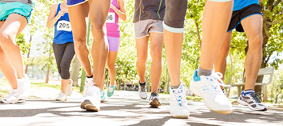 Group of runners running