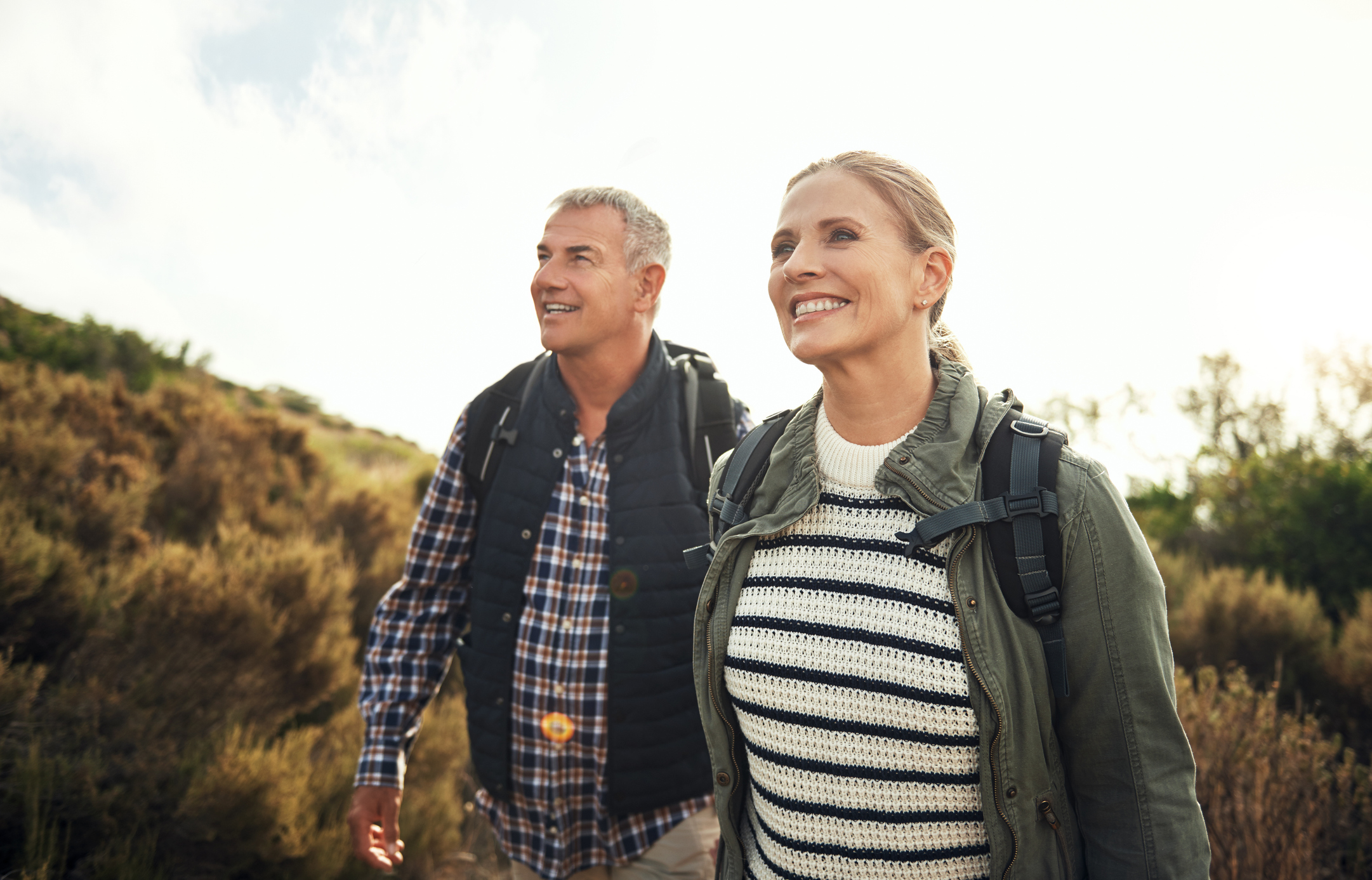 Mature Hiking couple