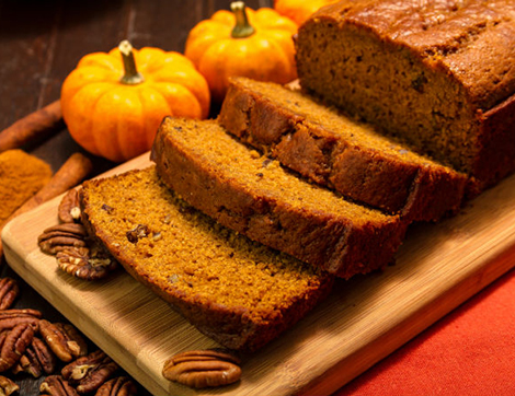 Pecan Topped Pumpkin Bread