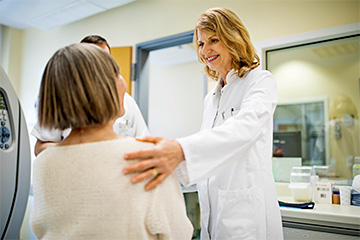 Doctor talking with Patient After MRI