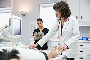 Doctor Performing an Ultrasound