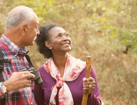 elder couple in nature