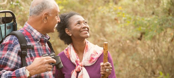 elder couple in nature