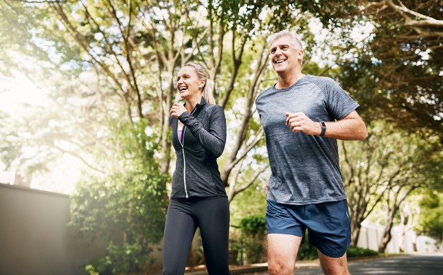 Married Couple Running