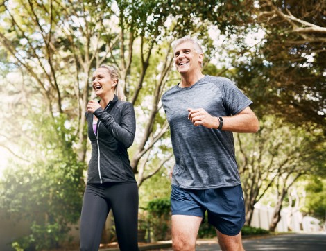 Married Couple Running