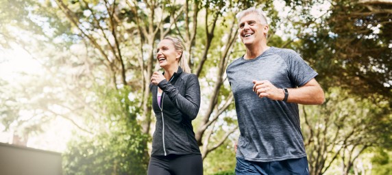 Married Couple Running