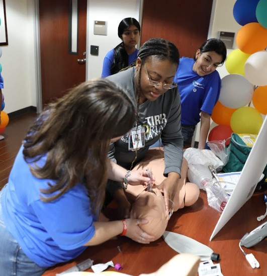 High school students learn about different aspects of health care at TIRR Memorial Hermann facilities with CompassRN program. 