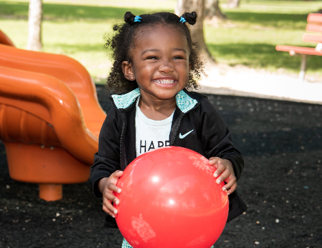 TIRR Memorial Hermann pediatric patient, Joleigh Babineaux, smiling.