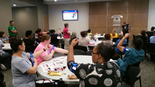 Nurses taking stop the bleed workshop