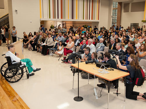 Dr. Duke at Dr. Duke Elementary Dedication