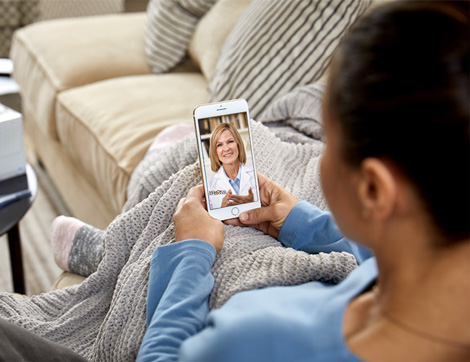 Woman on phone talking to doctor